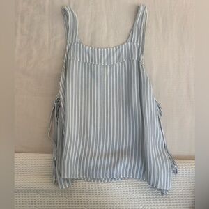 H&M Blue and White Striped Tank Top
